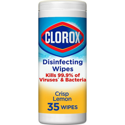 Clorox Crisp Lemon Bleach Free Disinfecting Cleaning Wipes - 35 Count - Image 1