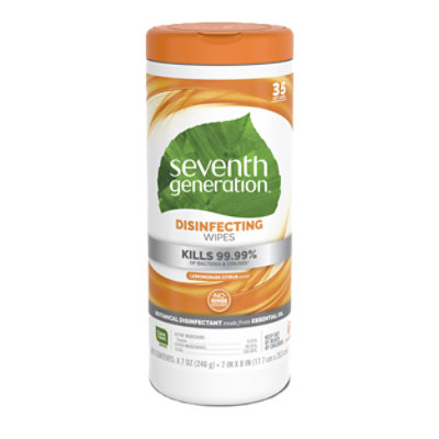 Seventh Generation Lemongrass Citrus Disinfecting Wipes - 35 Count - Image 1