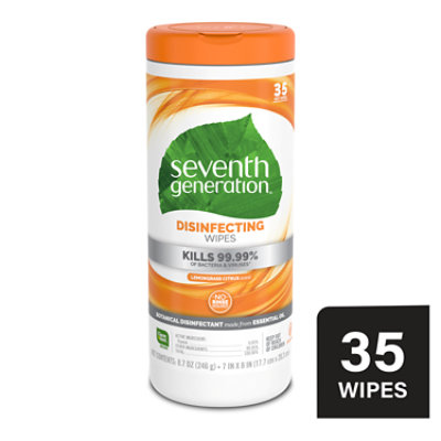 Seventh Generation Lemongrass Citrus Disinfecting Wipes - 35 Count - Image 2