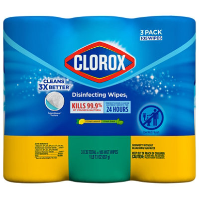 Clorox Disinfecting Wipes Fresh Scent/lemon Fresh Value Pack - 3-35 CT - Image 2