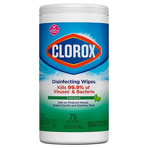 Clorox Fresh Scent Disinfecting Wipes Value Size - 75 CT