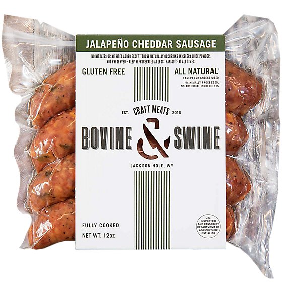Bovine & Swine Jalapeno Cheddar Sausage - 12 OZ