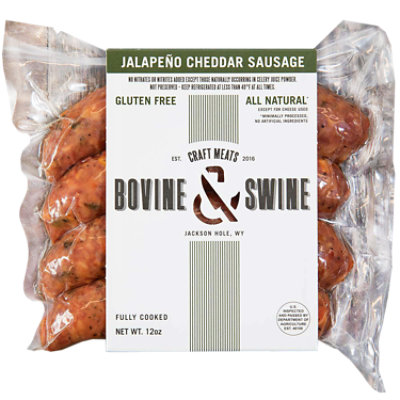 Bovine & Swine Jalapeno Cheddar Sausage - 12 OZ