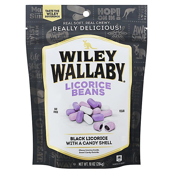 Wiley Wallaby Outback Beans Black Bag - 10OZ