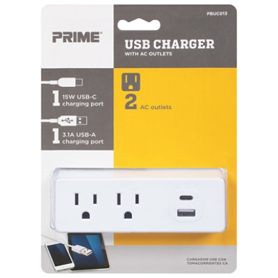 Prime 2outlet 1usb 1usbc - EA