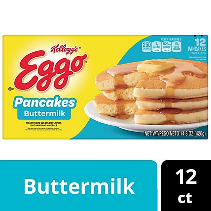 Eggo Frozen Pancakes Breakfast Buttermilk 12 Count - 14.8 Oz - Image 1