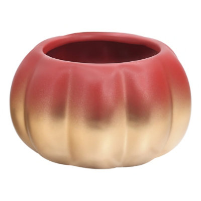 Debi Lilly Gold Fade Pumpkin Planter - EA - Image 3