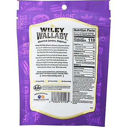 Wiley Wallaby Licorice Allsorts Bag - 8OZ - Image 6