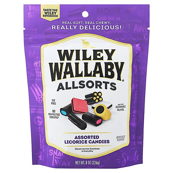 Wiley Wallaby Licorice Allsorts Bag - 8OZ