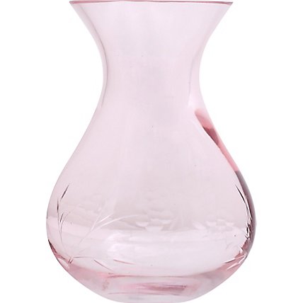 Debi Lilly Design Small Chiseled Flower Pink Vase 6.5 Inches Tall - Each - Image 2