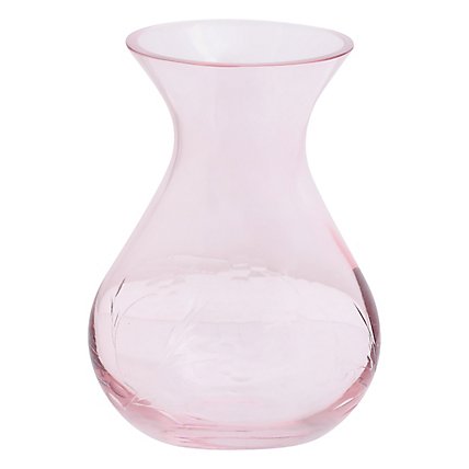 Debi Lilly Design Small Chiseled Flower Pink Vase 6.5 Inches Tall - Each - Image 1