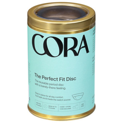 Cora Disc, Reusable Period Disc, Wear Up to 12-Hours, Sustainable  Alternative to Tampons/Pads, for Light or Heavy Flows, Leak Proof, Medical Grade Silicone