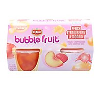 Del Monte Bubble Fruit Peach Strawberry Lemonade Peaches & Popping Boba - 4-3.5 OZ