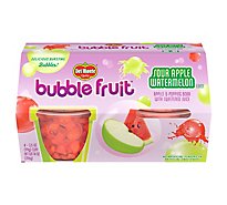 Del Monte Bubble Fruit Sour Apple Watermelon Apples & Popping Boba With - 4-3.5 OZ