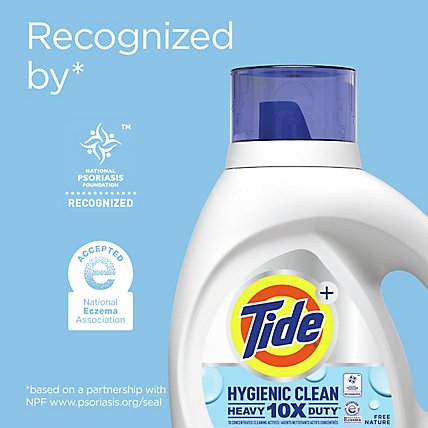 Tide Plus Hygienic Clean 10X Heavy Duty Scent Free Liquid Laundry Detergent - 154 Fl. Oz. - Image 2