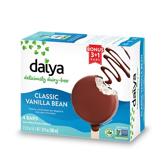 Daiya Dairy Free Classic Vanilla Bean Non Dairy Frozen Dessert Bar - 10 Oz