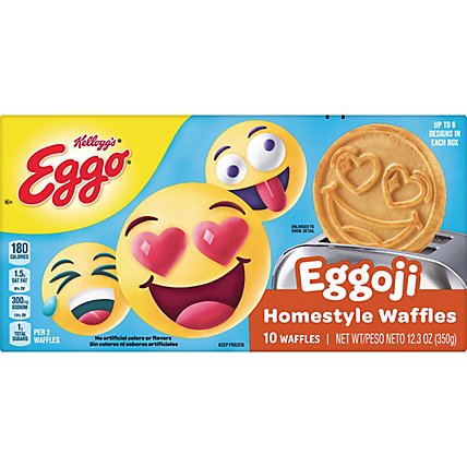 Eggo Eggoji Frozen Waffles Breakfast Homestyle 10 Count - 12.3 Oz - Image 5