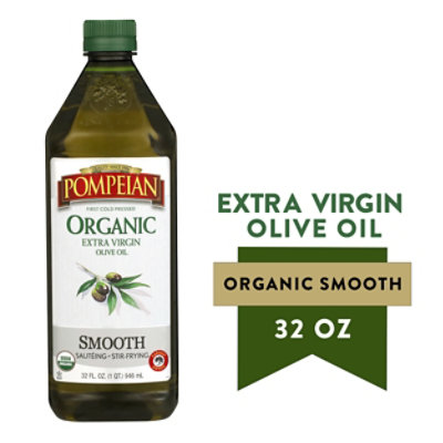 Pompeian Organic Smooth Extra Virgin Olive Oil - 32 Fl. Oz. - Image 1