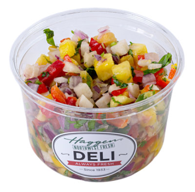 Haggen Mango Pineapple Salsa - Made Right Here Always Fresh - 0.5 Lb.  - Image 1