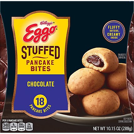 Eggo Stuffed Pancake Bites Frozen Breakfast Chocolate 18 Count - 10.15 Oz - Image 4