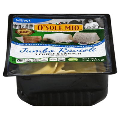 O Sole Mio Jumbo Ravioli 3 Cheese & Spinach - 9 OZ - Image 3