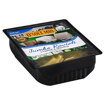 O Sole Mio Jumbo Ravioli 3 Cheese & Spinach - 9 OZ - Image 1