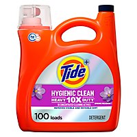 Tide Plus Hygienic Clean 10X Heavy Duty Spring Meadow Liquid Laundry Detergent - 154 Fl. Oz. - Image 1