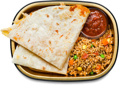 Chicken Quesadilla With Spanish Rice EA Shaw's