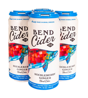 Huckleberry Ginger Hard Cider In Cans - 4-16 FZ