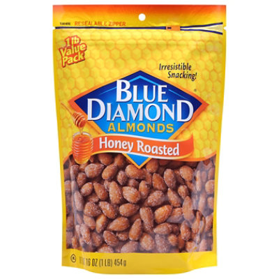 Blue Diamond Honey Roasted Almonds 16oz Bag - 16 OZ - Image 3