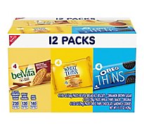NABISCO OREO Thins belVita & Wheat Thins Breakfast Biscuits Snack Packs 12 Count - 15.12 Oz