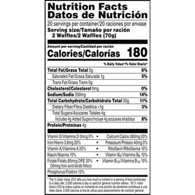 Eggo Frozen Waffles Homestyle Frozen Breakfast 40 Count - 49.3 Oz - Image 7