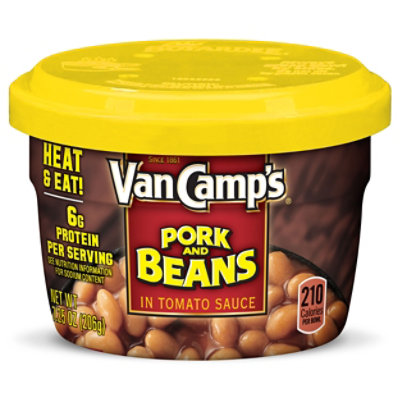 Van Camp's Pork And Beans Microwavable Cups - 7.25 Oz - Image 1