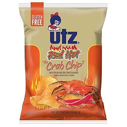 Utz Hot Crab Potato Chips - 2.2625 OZ - Image 1