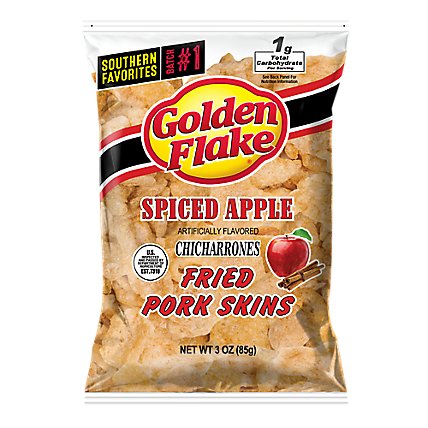 Golden Flake Spiced Apple Pork Skin - 3 OZ - Image 1