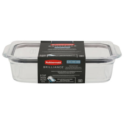 Rubbermaid Brilliance Glass Storage 4.7-Cup Food Containers with