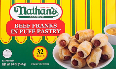 Nathans Savory Cocktail Franks Wrapped In Flaky Puff Pastry - 20 OZ - Image 6