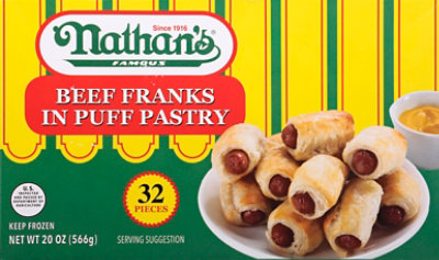 Nathans Savory Cocktail Franks Wrapped In Flaky Puff Pastry - 20 OZ - Image 2