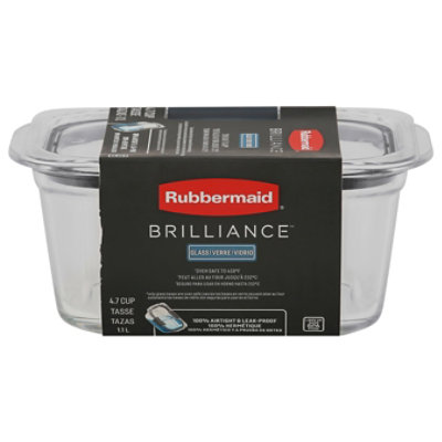 Rubbermaid Brilliance Glass Container 4.7 Cup - Each - Randalls