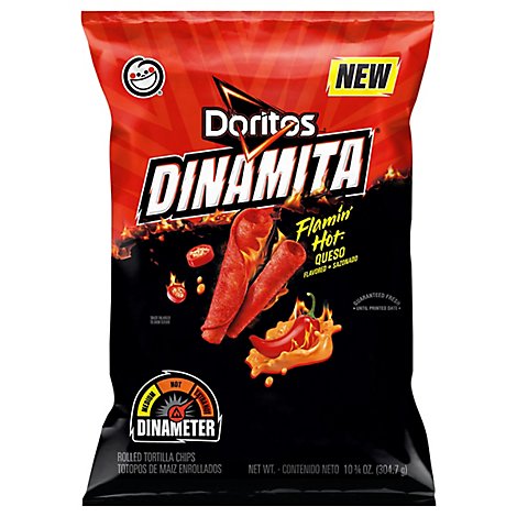 Doritos Dinamita Tortilla Chips Flamin Hot Queso - 10.75 OZ