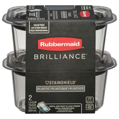Rubbermaid Brilliance Food Storage Containers with Stainshield