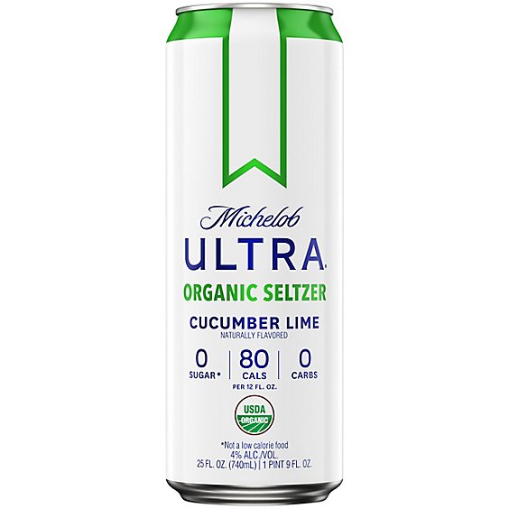 Michelob Ultra Cucumber Lime Organic Seltzer Can - 25 Fl. Oz.