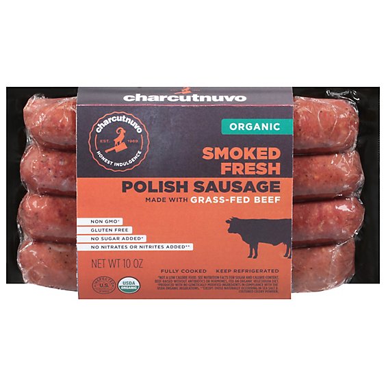 Charcutnuvo Sausage Polish Smoked Organic - 10 OZ