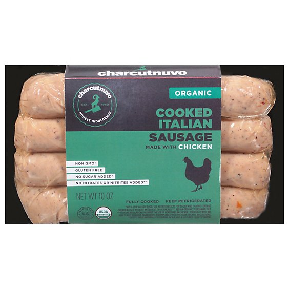 Charcutnuvo Sausage Chicken Italian Organic - 10 OZ