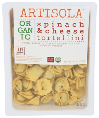Artisola Pasta Organic Tortellini Spinach Cheese - 6 OZ