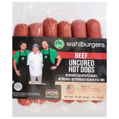 Wahlburgers Nae Uncured Beef Hot Dogs - 12 OZ - acmemarkets