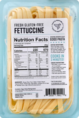 Taste Republic Pasta Fettuccine Gluten Free - 9 OZ - Image 5