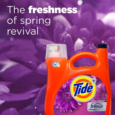 Tide Laundry Detergent Liquid 2x Low Suds Spring & Renewal With Febreze - 154 FZ - Image 8