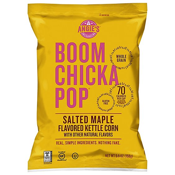 Angies Boomchickapop Salted Maple Flavored Kettle Corn Popcorn - 5.5 OZ