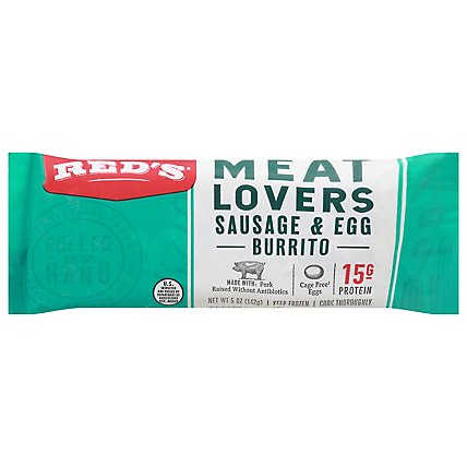 Reds Breakfast Burrito Meat Lover - 5 OZ - Image 1